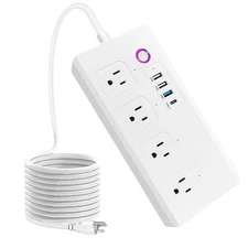 Smart Power Strip WiFi Surge Protector Extension Cord Voice Control Compatibl...