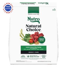 Nutro Natural Choice Senior Dog Food Lamb Brown Rice Recipe 30 lb Bag 4.00 per pound