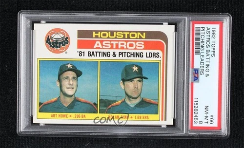 1982 Topps Team Checklist Art Howe Nolan Ryan #66 PSA 8