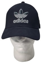 Adidas Logo Black Mesh Back Snapback Trucker Baseball Hat Cap