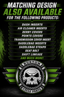 Black Harley M8-branded box with “Matching Design Also Available” text, followed by green and black Kustom Cycle Parts logo.