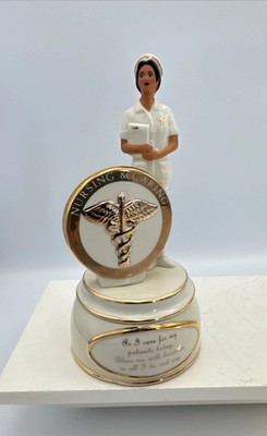 Nursing Figurine Heirloom Porcelain Music Box 2002 Ardleigh Elliott No. A2397