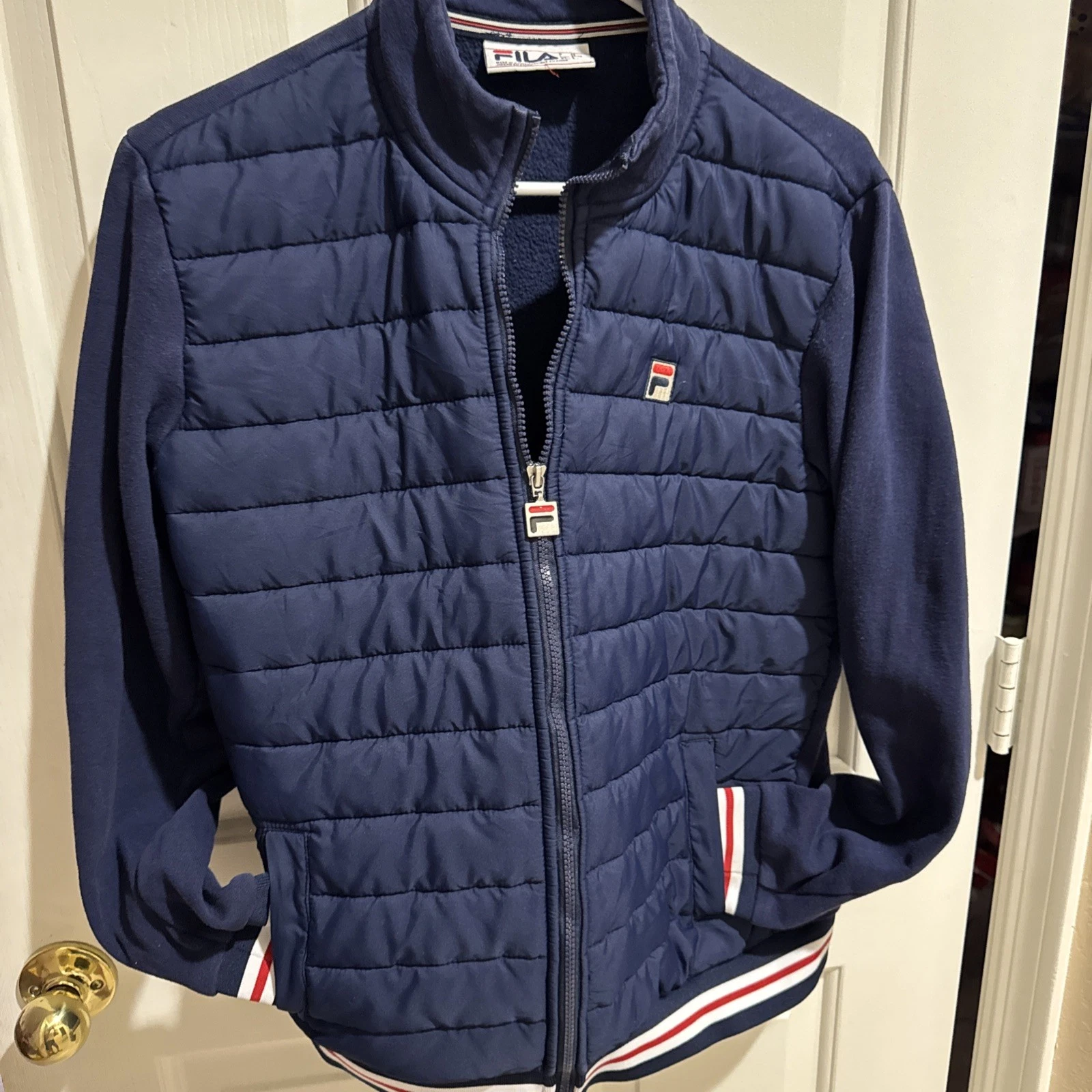 Fila Men's Puffer Jacket Blue Size Small