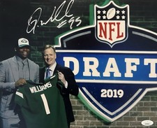 QUINNEN WILLIAMS SIGNED NEW YORK JETS 11X14 PHOTO JSA COA