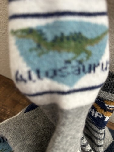 Natural Comfort Dinosaur Wool Socks Boys Girls Warm Hiking Winter Cozy Lot Of 4 - Picture 5 of 7