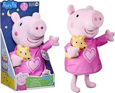 Peppa Pig Bedtime Lullabies Singing Plush Doll with Teddy 11in Soft Toy 18m+