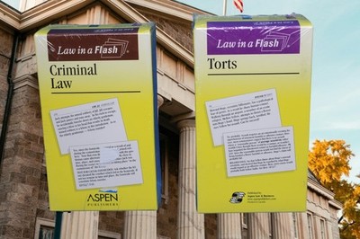 Law In A Flash Criminal Law + Torts Flash Cards Aspen Publishers Sealed