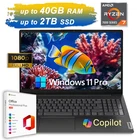 2026 Lenovo Business Laptop 15.6 8-Core Ryzen 7 Upto 40GB RAM 2TB SSD Office Pro