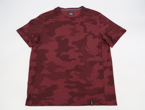 Prana Shirt Mens Medium Burgundy Prospect Heights Graphic Camo Performance