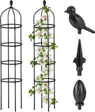 12"Wx69"H Outdoo Garden Obelisk Trellis Plant Support for Potted Climbing Flower