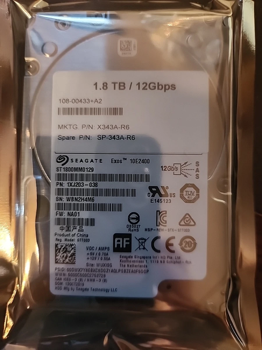 Seagate 1.8TB 10K RPM SAS Hard Drive - ST1800MM0008, 2.5