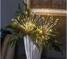 Bethlehem Lights 2 Star Bursts With Remote - Silver Wire Warm White Bethlehem Lights 2 Star Bursts With Remote - Silver Wire Warm White