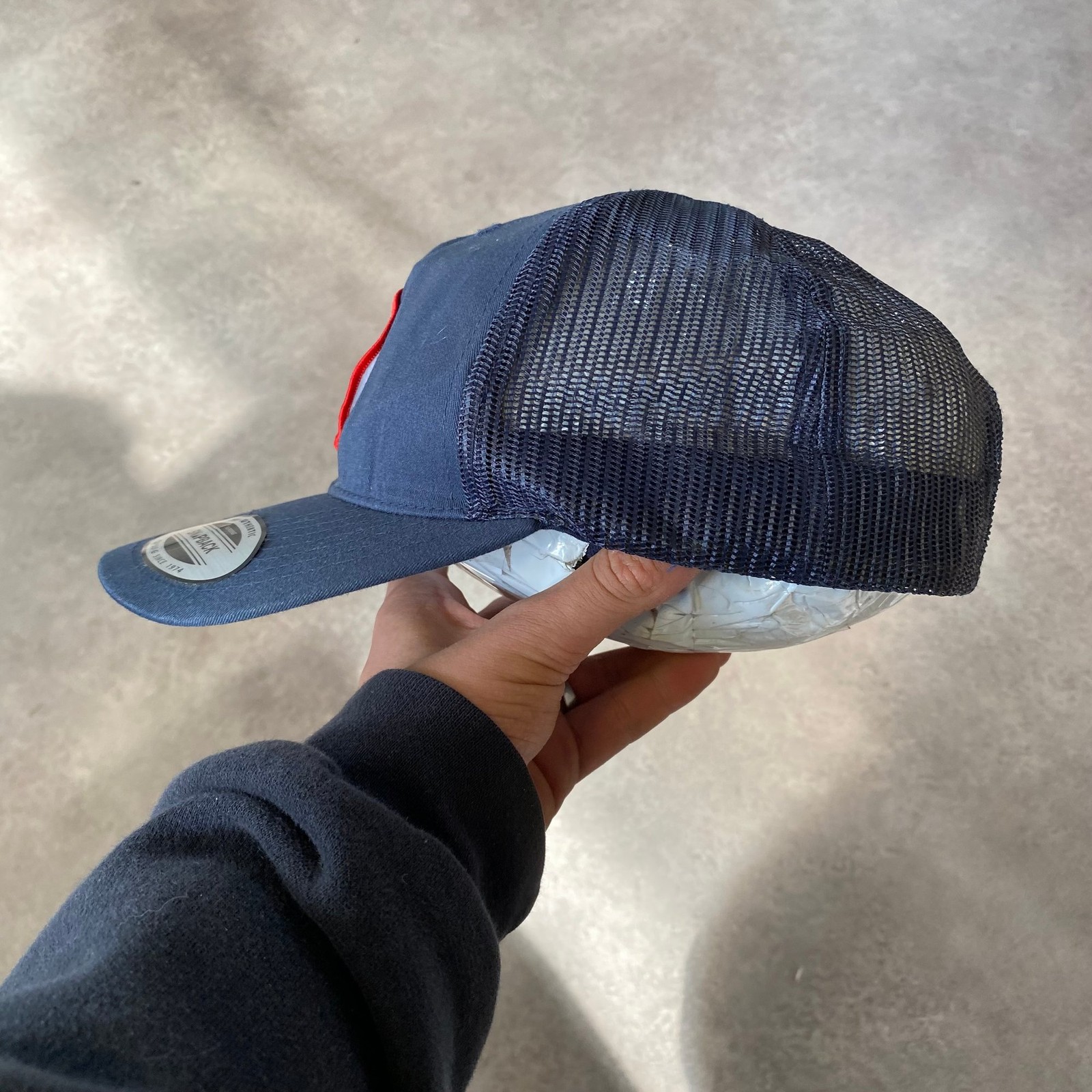 Tito's Logo Snapback Cap Mens Vintage Adjustable Mesh Strapback Hat, Navy image 5