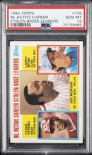 1984 TOPPS STOLEN BASES LEADERS #705 NL ACTIVE CAREER PSA 10