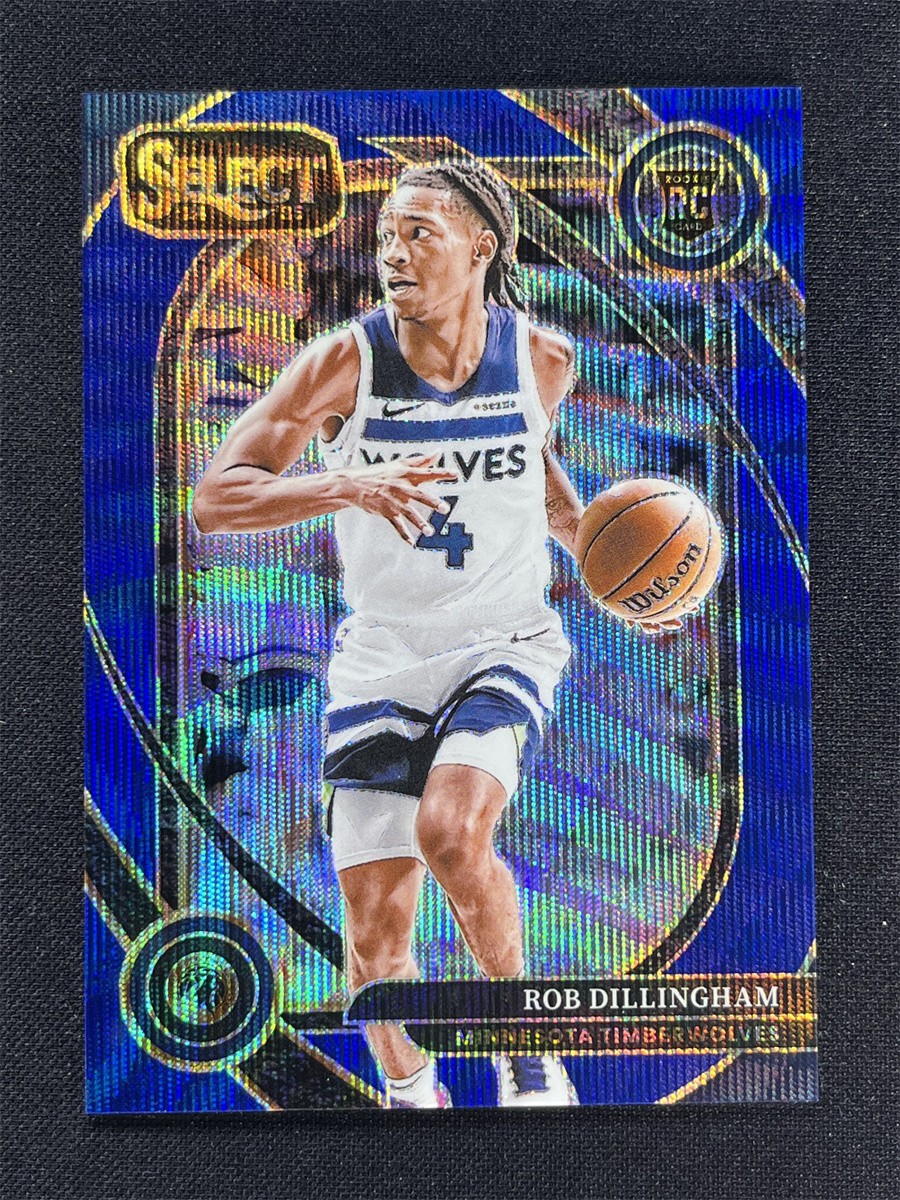 2024-25 Panini Select Rob Dillingham #288 Courtside Blue Wave Rookie RC /75