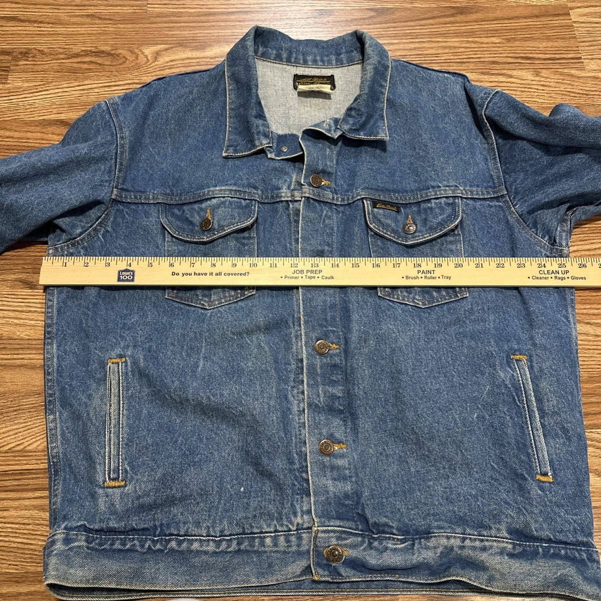 Vintage 90's Eddie Bauer Men's Denim Trucker Jacket Size XL