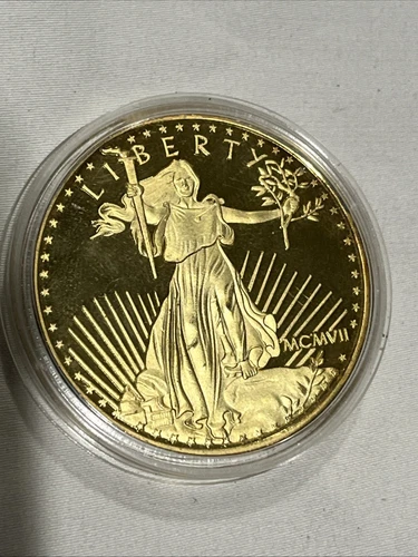 Gold Plated Liberty United States Of America $20 Coin Copy