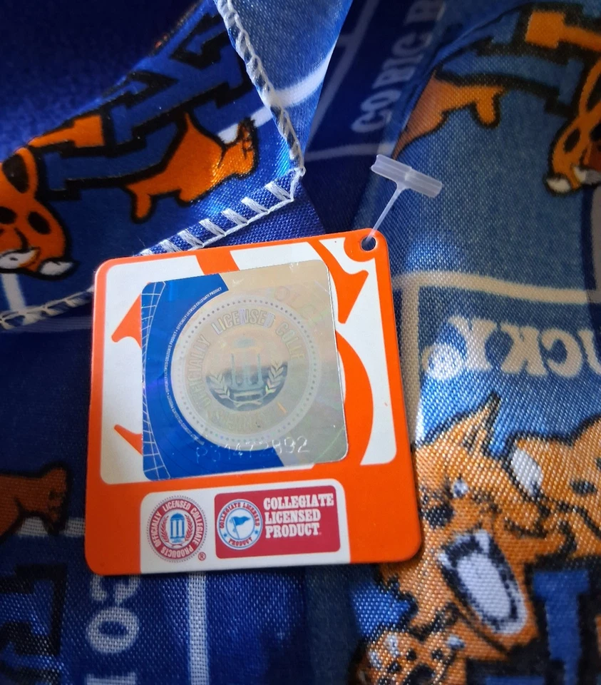 Bufanda de la Universidad de Kentucky, azul gato salvaje, 100 % poliéster (58" x 12 1/2") Foto 4 de 4