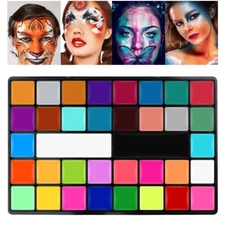 Bowitzki 36 Colours Face Paint Body Paint Palette Make Up Stage Fancy Dress Safe