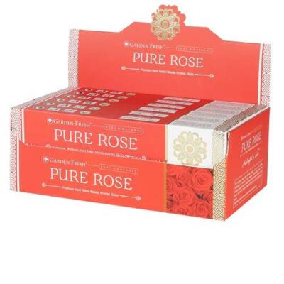 Garden Fresh Pure Rose Incense Sticks Packs of 15Gm x 12 Boxes=180 gm Fast Ship