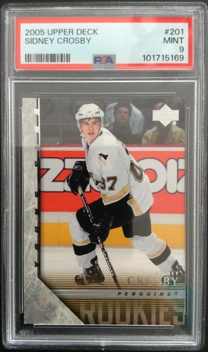 2005-06 Upper Deck Young Guns Hockey Rookie RC #201 Sidney Crosby PSA 9 MINT