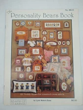 Vintage 1987 The Personality Bears Book Counted Cross Stitch Pattern Booklet