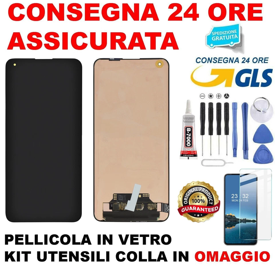 DISPLAY TOUCH SCREEN ORIGINALE ONEPLUS 9 PRO LE2121 LE2123 LE2127 SCHERMO VETRO
