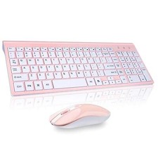 Wireless Keyboard and Mouse Combo Compact Full Size Wireless Keyboard and Mou...