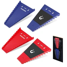 WORKPRO 4-Pack Magnetic Wrench Organizer, 12-Piece Wrench Holder Set SAE&Metric