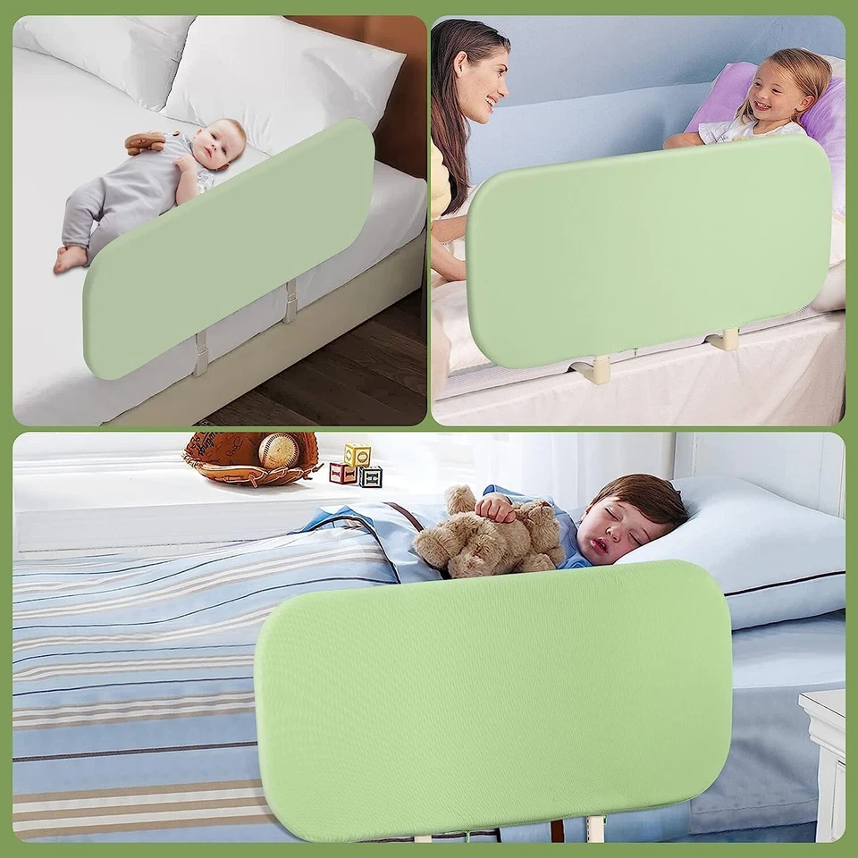 Riel de cama para niños pequeños Welspo, riel de protección de cama plegable para niños y ancianos, portátil Foto 3 de 4