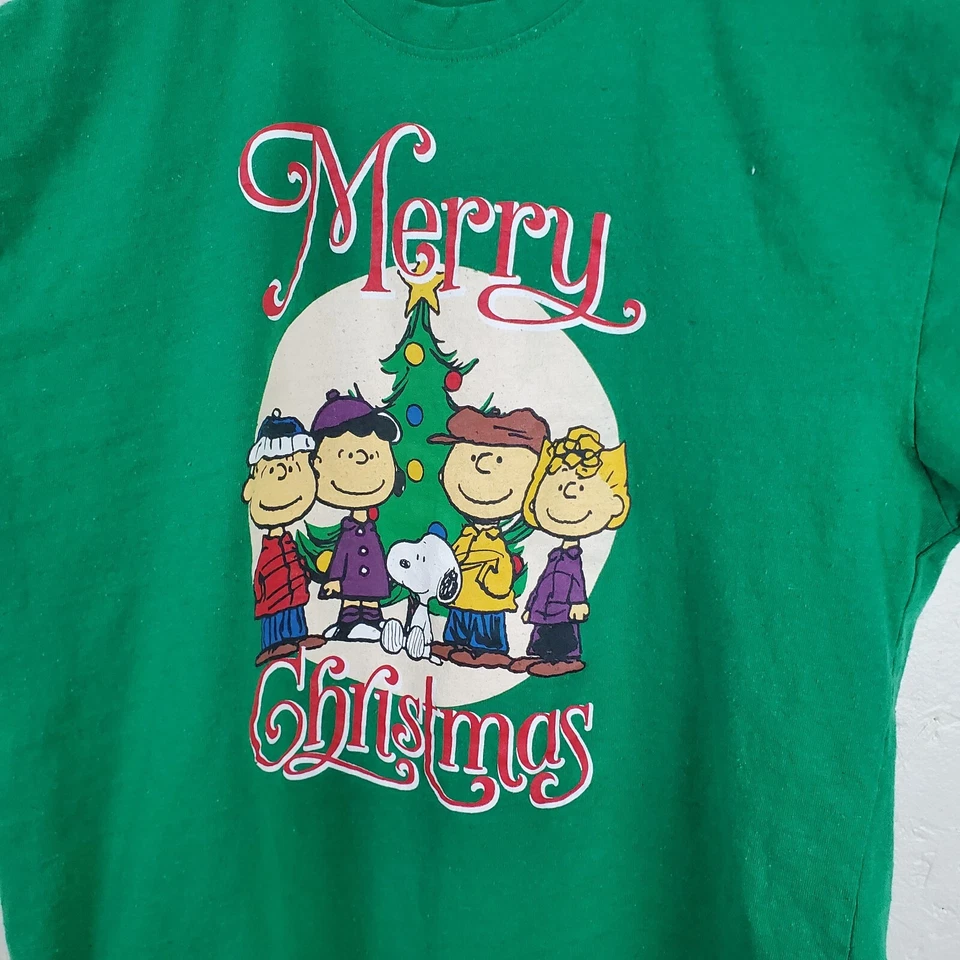 Camisa Snoopy Niño Extra Grande Verde Cuello Redondo Manga Corta Gráfico Elastizado Informal Foto 3 de 4