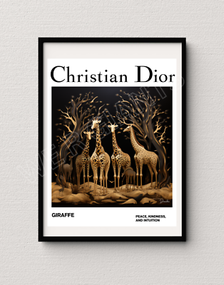クリスチャンディオール　Christian Dior　ブローチ　ラクダ　アニマル Christian Dior Giraffe 11 x 17 Print- Safari Animal Collection