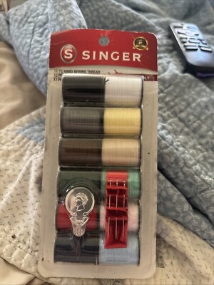 Singer Notions 60642 Polyester Thread 25yd 12/Pkg-Light & Dark Shades