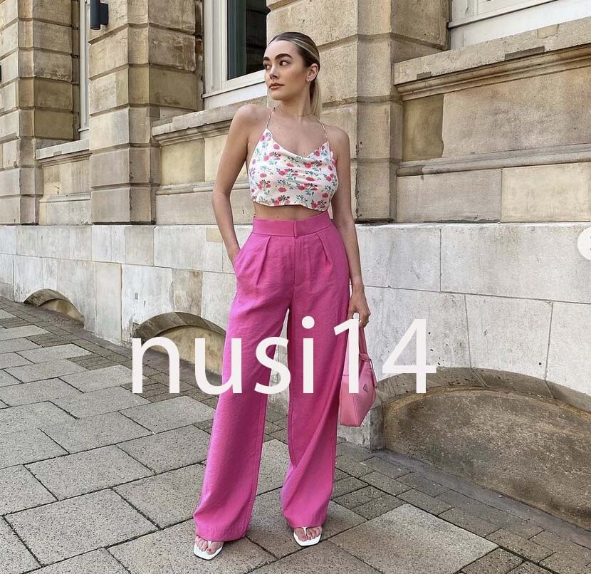ZARA NEW WOMAN FULL LENGTH TROUSERS PANT FUCHSIA XS-XXL 7385