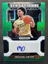 2022-23 Prizm Draft Picks - Sensational Signatures Green  #SS-MDE Michael Devoe