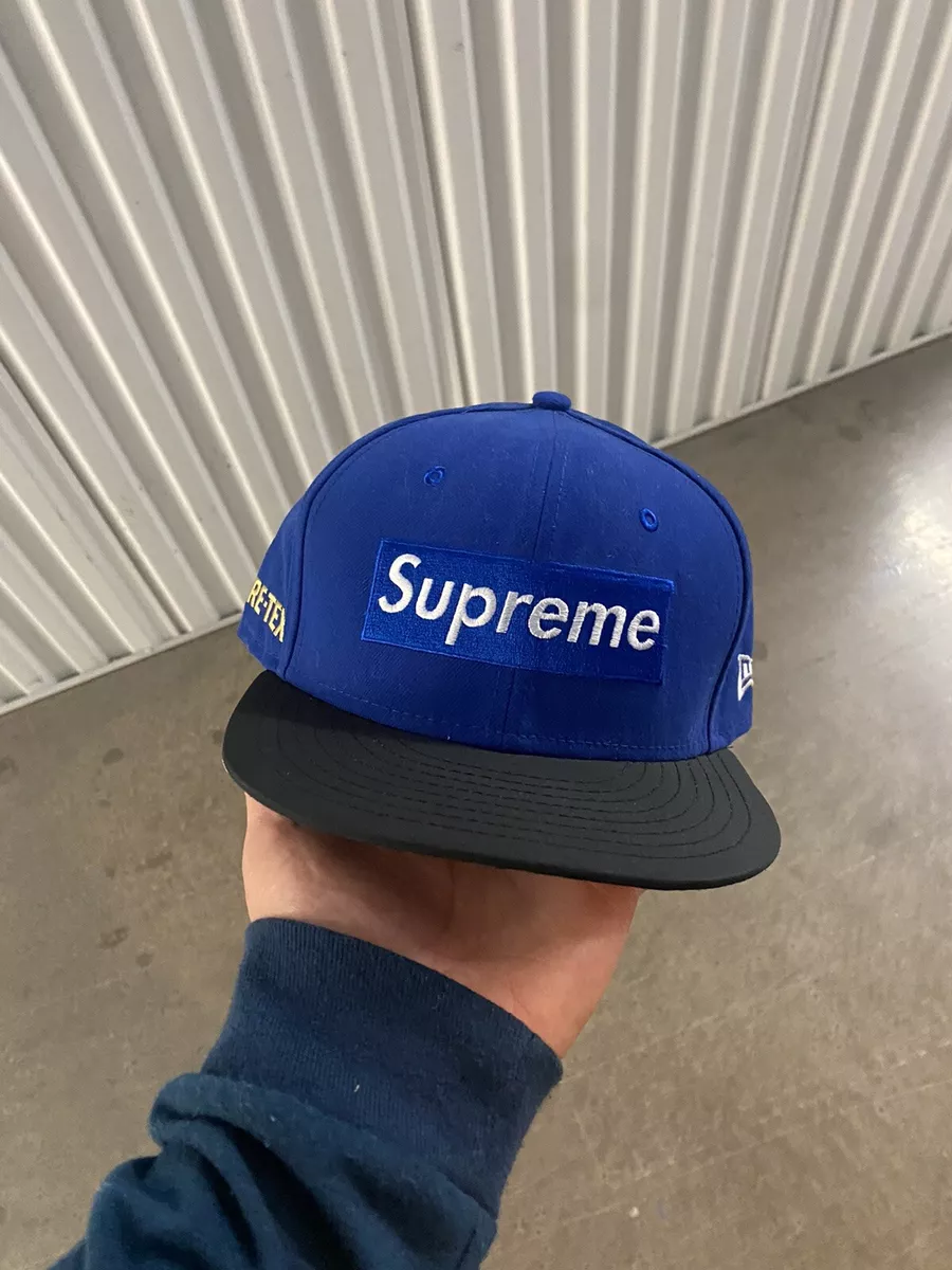Supreme Gore Tex Fitted Hat 7 1/2 Blue Black Rare 2010/2011