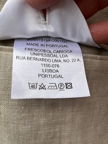 BN Frescobol Carioca Men's Linen Paulo Blazer 40 Medium Large Beige Summer - Picture 14 of 15