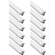 12-Pack 1M/3.3ft Aluminum Channel - LED Aluminum Extrusion for Led Strip Light