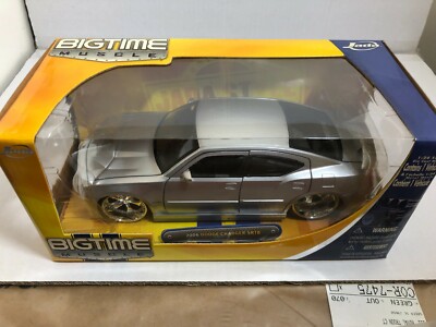 JADA BIGTIME BTM 2006 DODGE CHARGER SRT8 SILVER 1:24 DIECAST MODEL