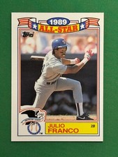 1990 Topps Baseball 1989 All-Star Game Commemorative Set Glossy #14 Julio Franco