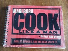 Marlboro Cook Like A Man Cookbook Spiral Bound GRILL IT SMOKE IT BBQ IT (2004)