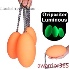Huge Stainless Steel Chain Pull Spawning Luminous Silicone Ovipositor Dilator