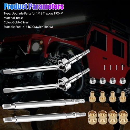 4PCS Front& Rear Axle Drive Shafts for 1/18 Traxxas TRX-4M RC Car Upgrade Parts - 第 7/9 張圖片