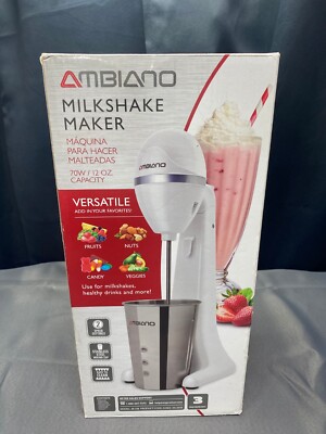 Ambiano Milkshake Maker ~ 70W / 12 oz. ~ White ~ New in Box