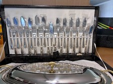 Set Posate "TOBIA" bagno d'oro zecchino 24K - vintage - pesce