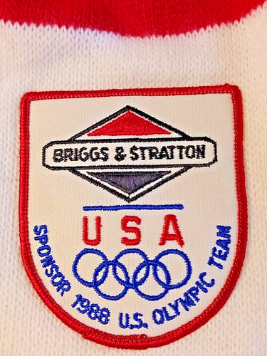 Briggs & Stratton 1988 Olympics Advertising Knit Hat, Cap, Toboggan, Nice - Picture 4 of 5