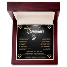 To My Soulmate Necklace For Women, Custom Presents For Wife