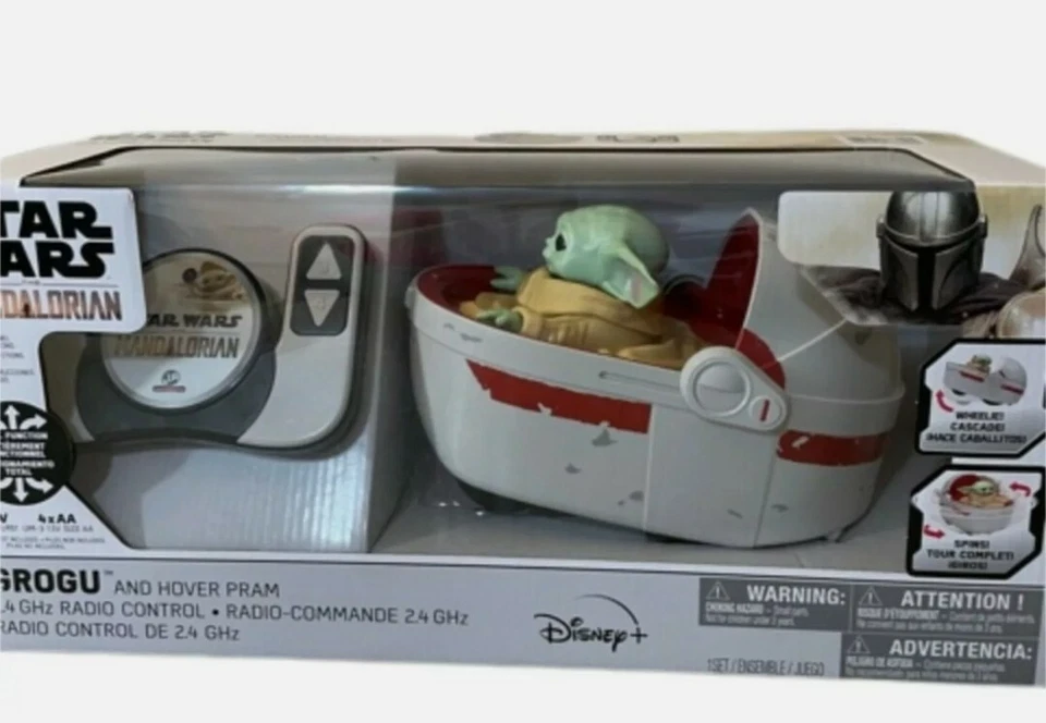 Controle de rádio Star Wars The Mandalorian Grogu and Hover Pram crianças e adultos  - Imagem 4 de 4