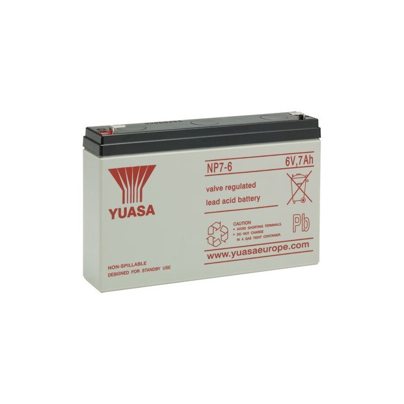 Batterie 6V YUASA NP7-6 étanche et sans entretien pour énergie solaire