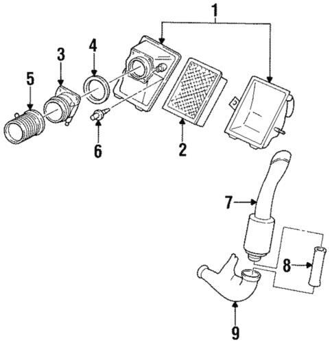 Elemento del filtro de aire para Ford Mercury Sable 1996-1999 (N/P F6DZ-9601-B)